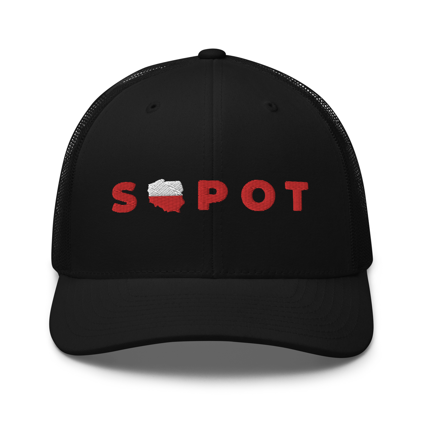 Embroidery Sopot Poland Trucker Hat