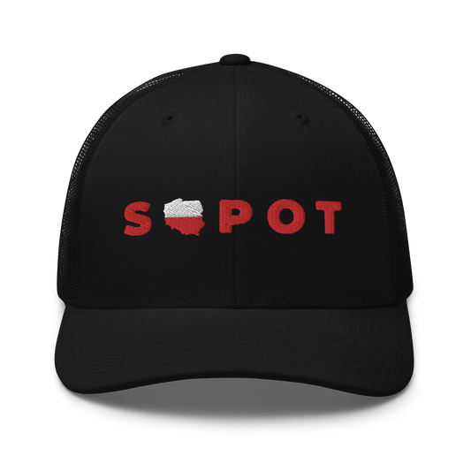 Embroidery Sopot Poland Trucker Hat