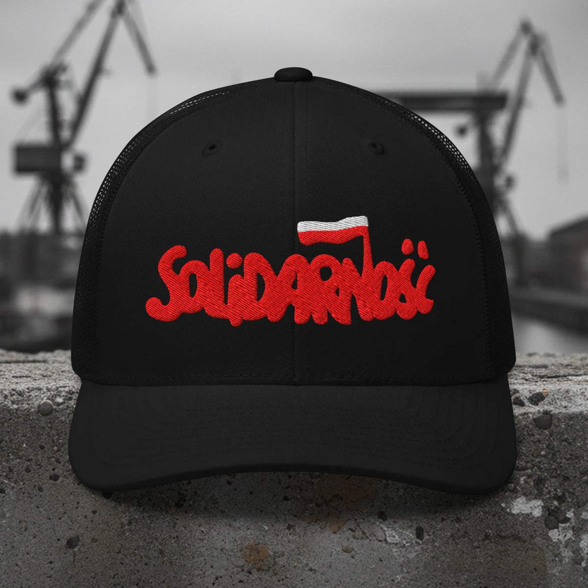 Solidarność Embroidered Trucker Hat