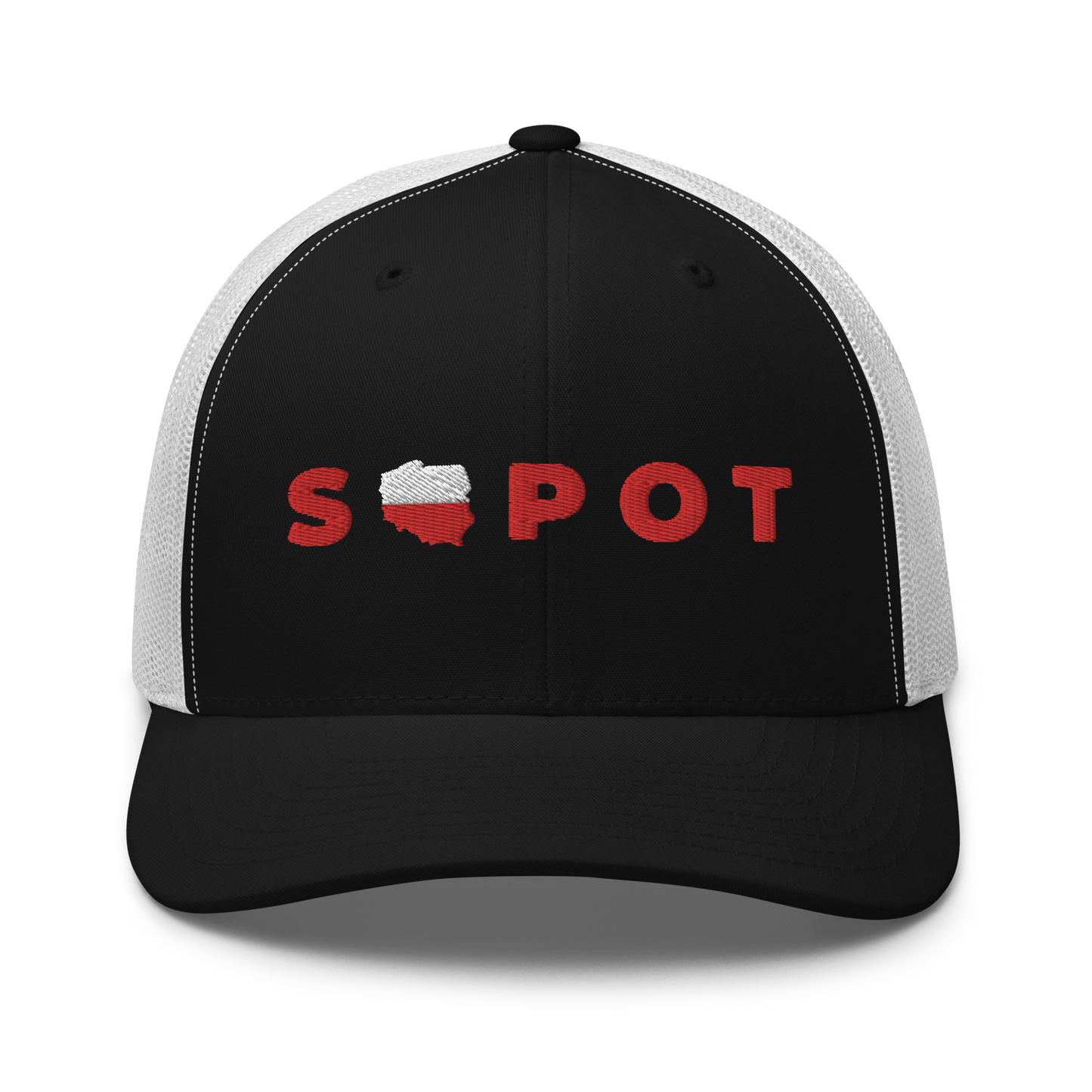 Embroidery Sopot Poland Trucker Hat